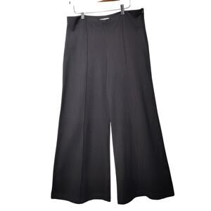Ripley Rader Women's Plus Sz 2+ Black Ponte Knit Wide Leg Pants Stretch Pull On